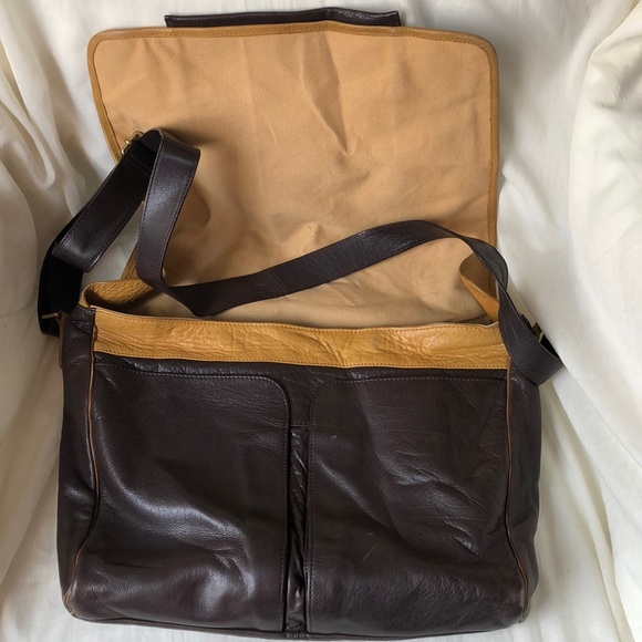 Cole Haan Leather Messenger Bag - Picture 2 of 12